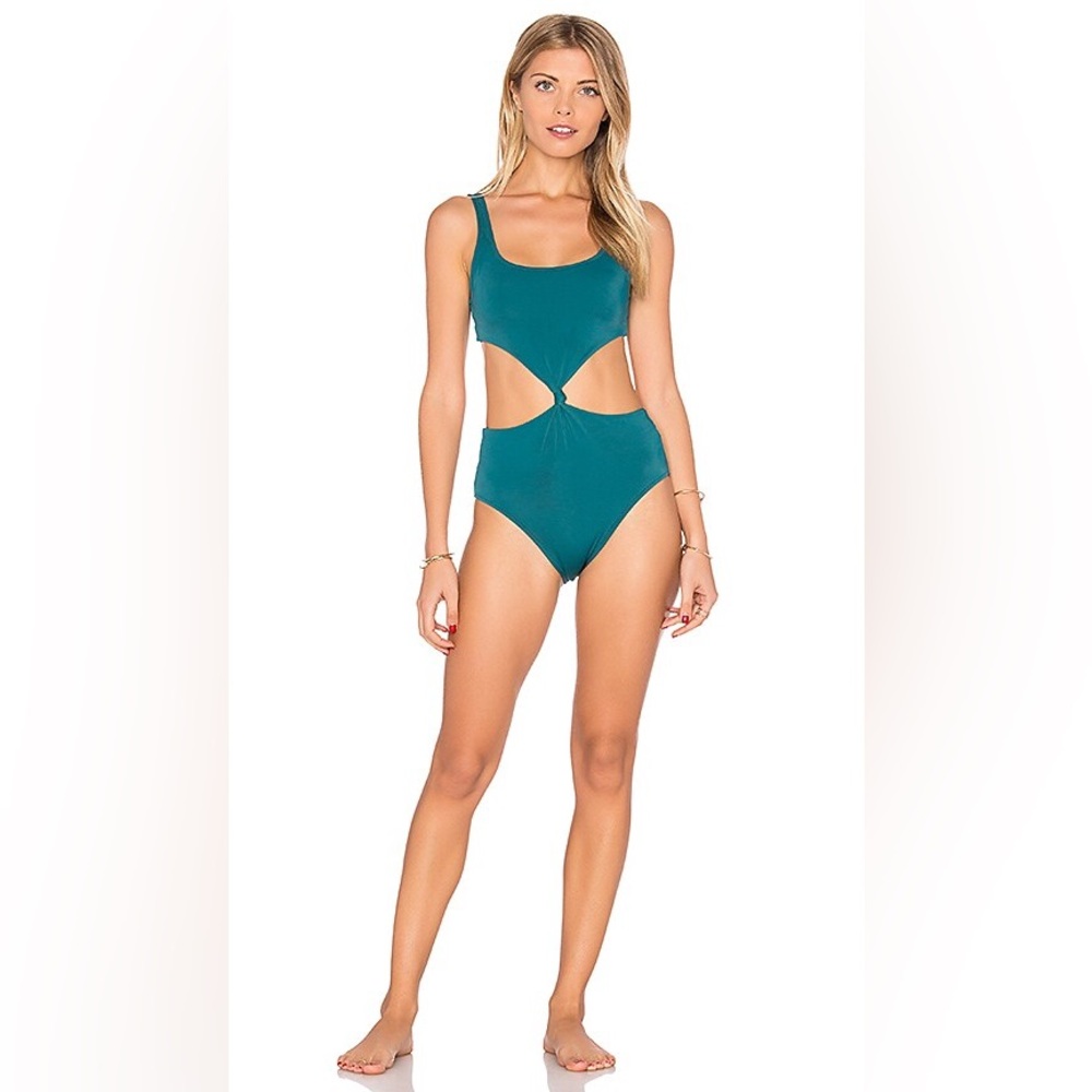 Solid & Striped Women’s XS Bailey One Piece Cut Out Swimsuit Jade Green Modern